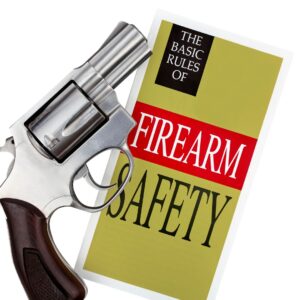 pistol with firearm safety written