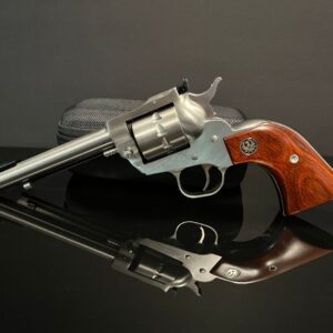 revolver on black table