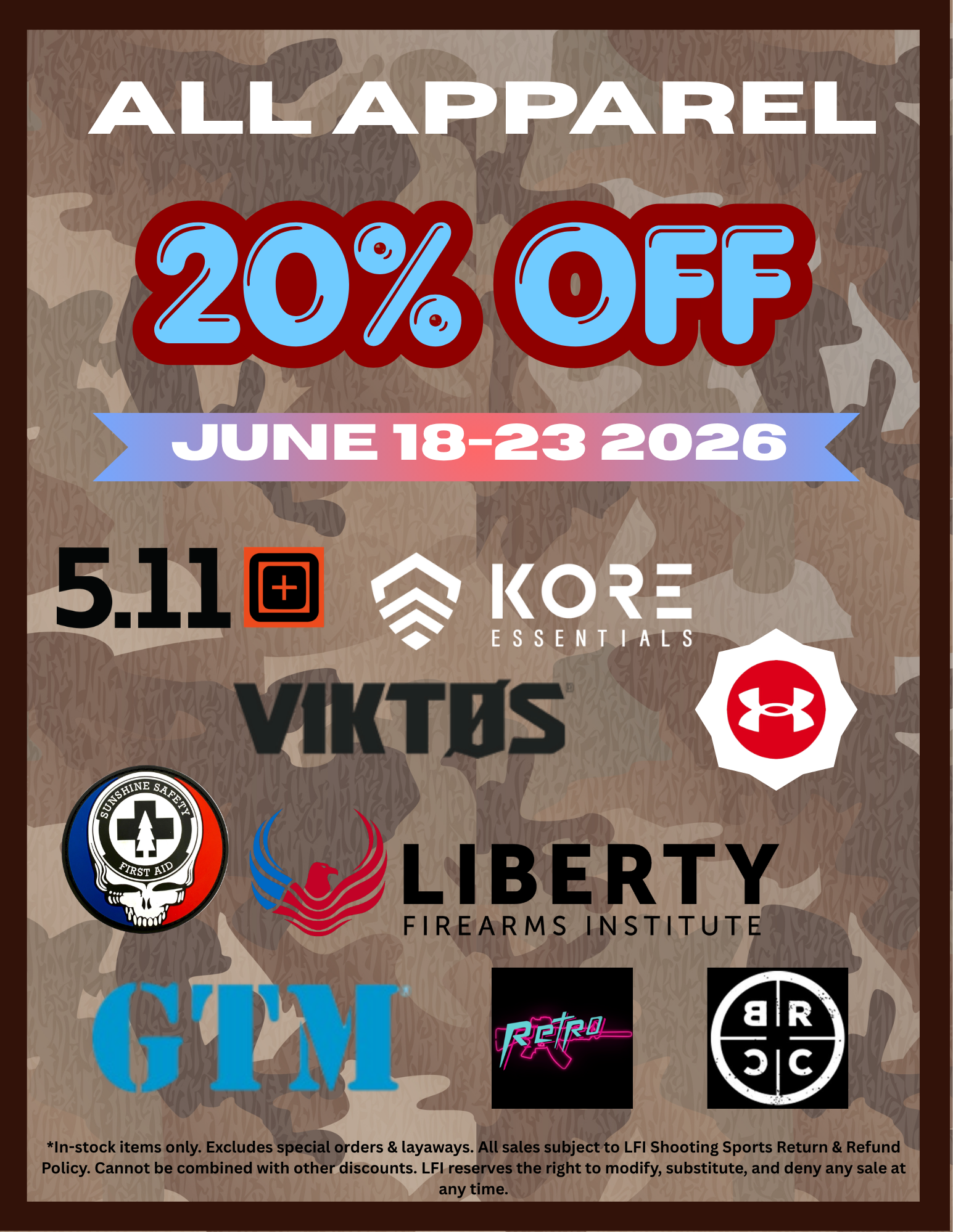 JUNE APPAREL SALE 2026 20%