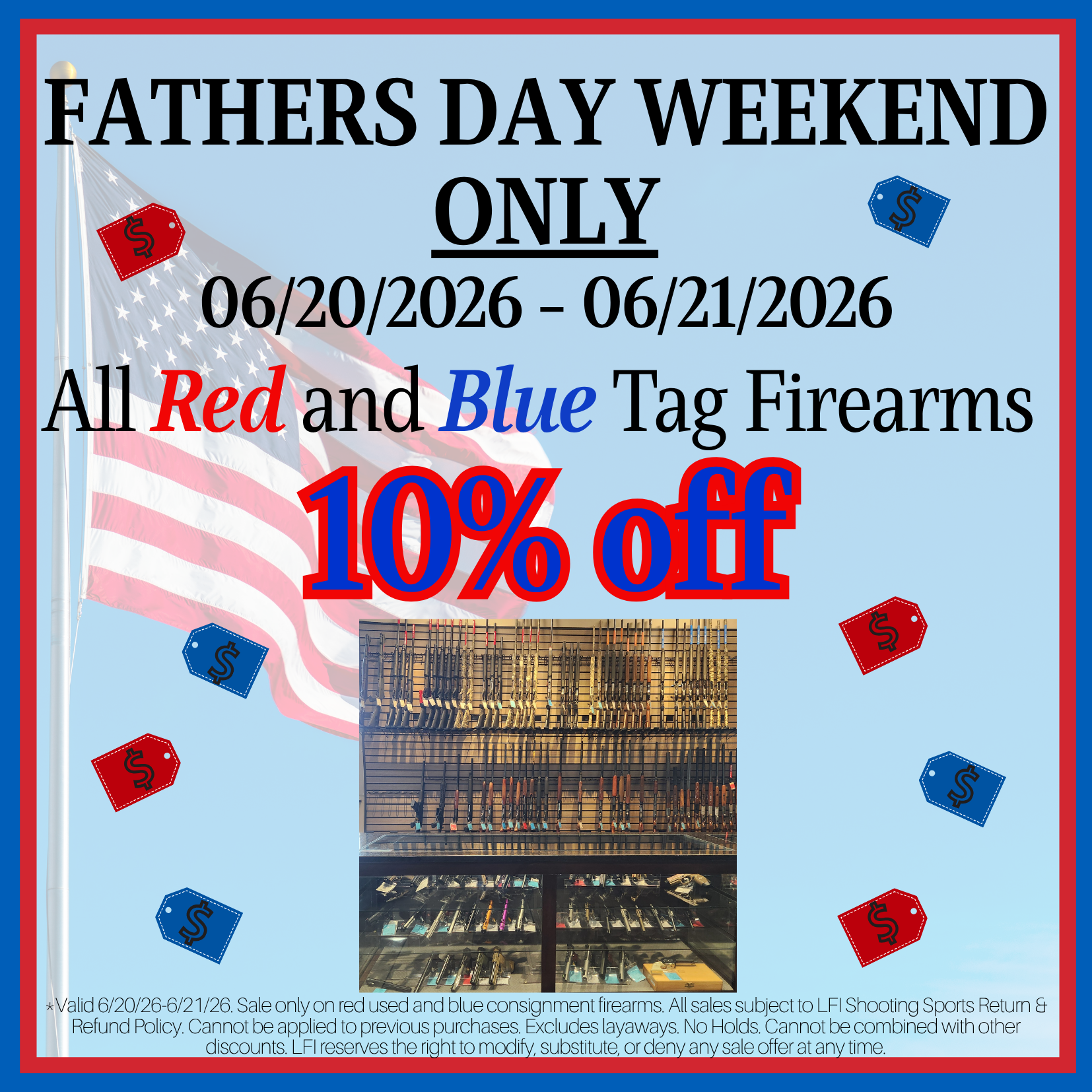 JUNE RED AND BLUE TAG SALE